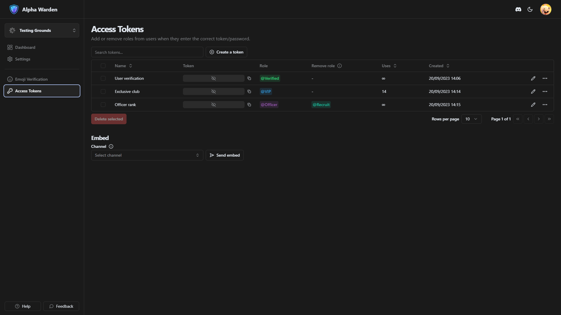 Dashboard preview